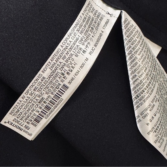 ZARA Faux Suede Fringed Trim Boho Jacket in Black Medium Women’s Festival - Picture 9 of 15